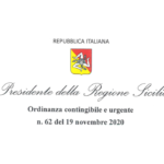 Ordinanza contingibile e urgente n°61 – Territori comunali classificati «zona rossa»