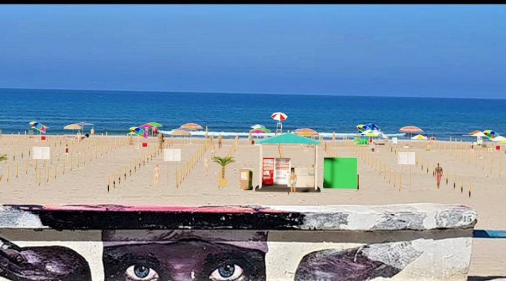 Il rendering del progetto per una delle spiagge di Scoglitti